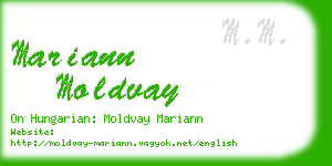 mariann moldvay business card